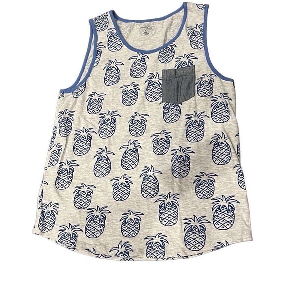 Sovereign Code men’s blue and grey tank with pineapple print small - Picture 1 of 3